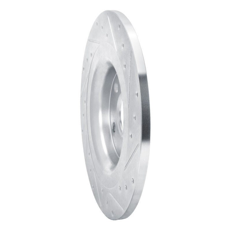 R1 Concepts R1 19-25 Volvo XC40 Rear Left Drilled & Slotted Silver Brake Rotor