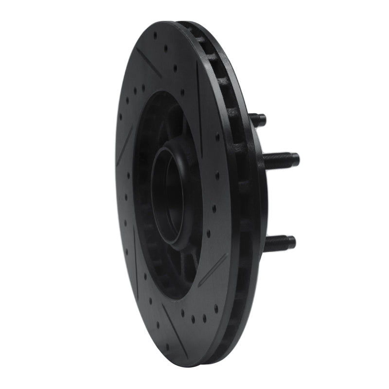 R1 Concepts R1 83-92 Ford Ranger (USA/Canada) Front Left Drilled & Slotted Black Brake Rotor