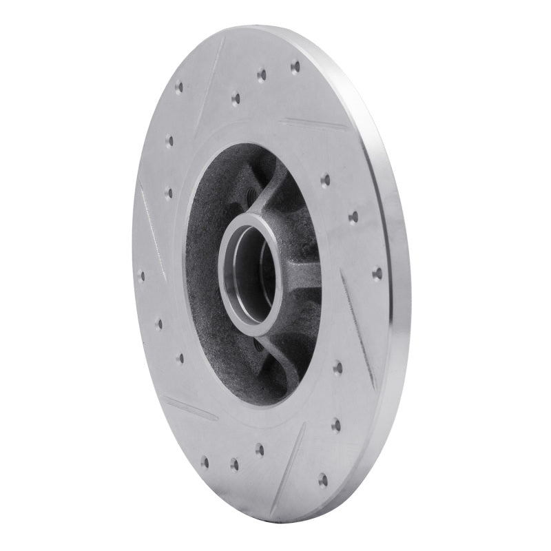 R1 Concepts R1 76-84 Porsche 924 Front Right Drilled & Slotted Silver Brake Rotor