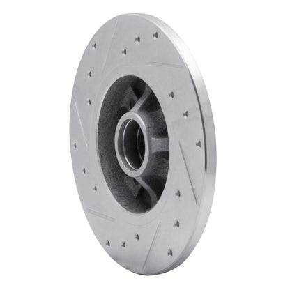 R1 Concepts R1 76-84 Porsche 924 Front Right Drilled & Slotted Silver Brake Rotor