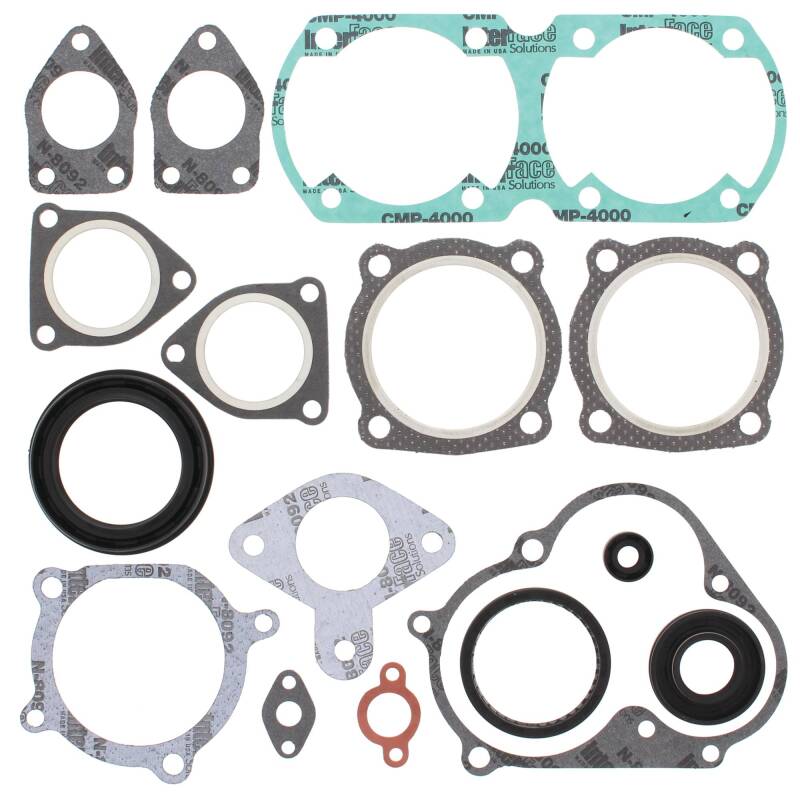 Vertex Pistons Vertex Gaskets 1990 Yamaha Enticer ET340TR Complete Gasket Kit w/ Oil Seals