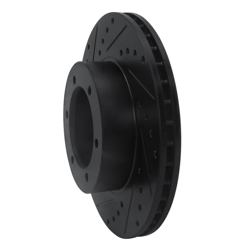 R1 Concepts R1 91-98 Toyota 4Runner Front Left Drilled & Slotted Black Brake Rotor