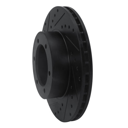 R1 Concepts R1 91-98 Toyota 4Runner Front Left Drilled & Slotted Black Brake Rotor