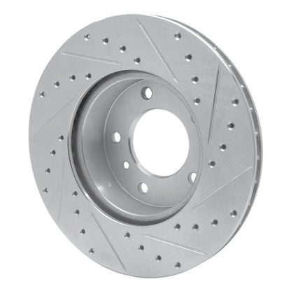 R1 Concepts R1 86-89 Jaguar XJ12 Front Left Drilled & Slotted Silver Brake Rotor