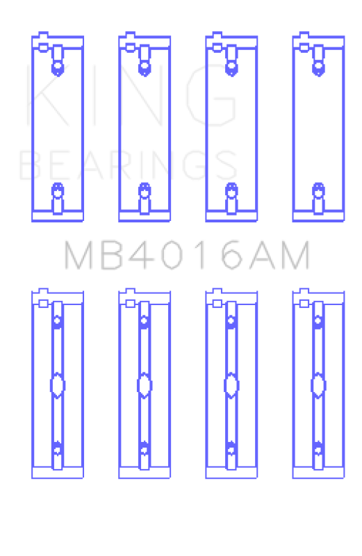 King Engine Bearings Mitsubishi 181CI 3.0L 6G72 V6 (Size +0.50) Main Bearing Set