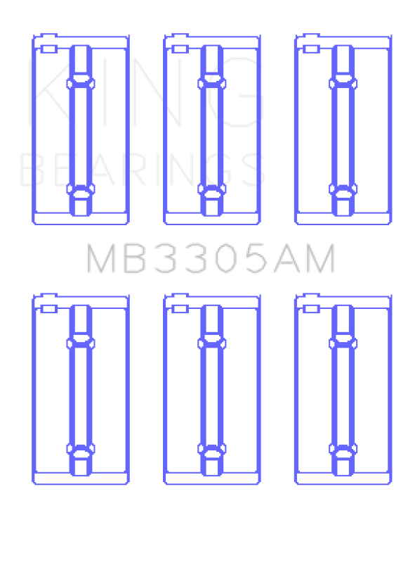 King Engine Bearings Datsun J15/(Size +0.75mm) Main Bearing Set