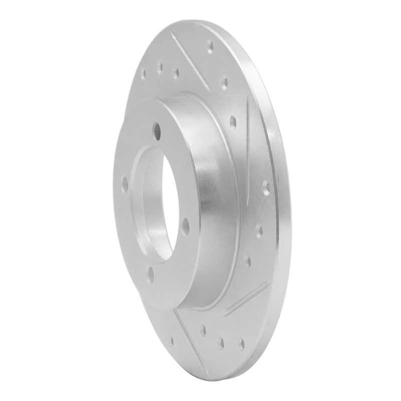 R1 Concepts R1 74-75 Nissan 610 Front Right Drilled & Slotted Silver Brake Rotor