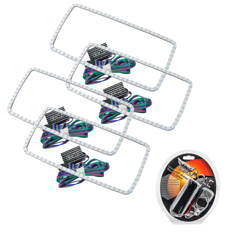 ORACLE Lighting Oracle GMC Sierra 07-13 Halo Kit (New Square Ring Design) - ColorSHIFT