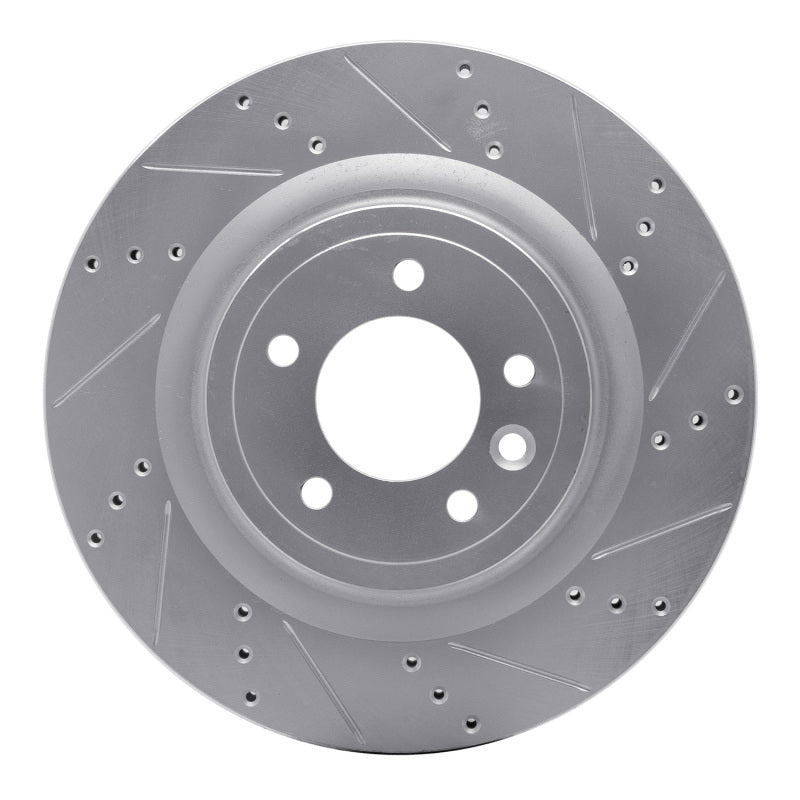 R1 Concepts R1 14-24 Land Rover Range Rover Rear Right Drilled & Slotted Silver Brake Rotor