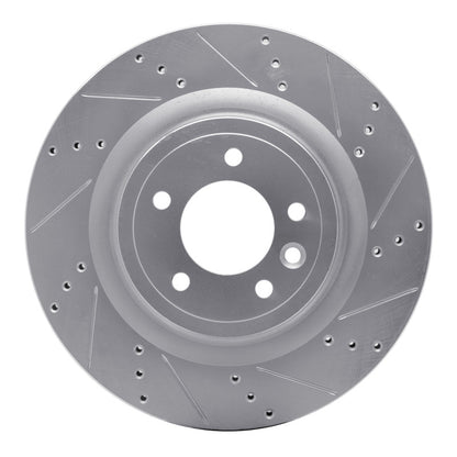 R1 Concepts R1 14-24 Land Rover Range Rover Rear Right Drilled & Slotted Silver Brake Rotor