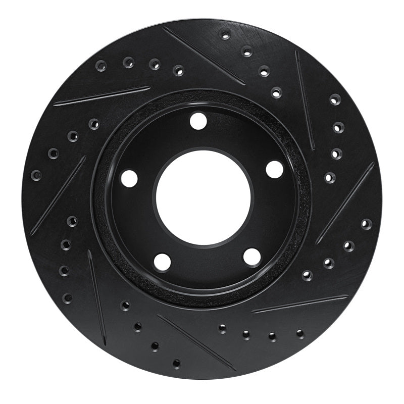 R1 Concepts R1 69-78 Cadillac Eldorado Front/Rear Left Drilled & Slotted Black Brake Rotor