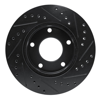 R1 Concepts R1 69-78 Cadillac Eldorado Front/Rear Left Drilled & Slotted Black Brake Rotor