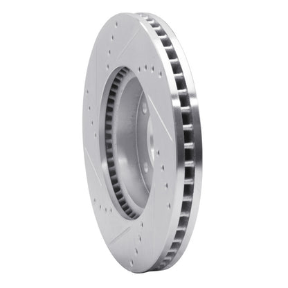 R1 Concepts R1 03-05 Kia SEDONA Front Right Drilled & Slotted Silver Brake Rotor