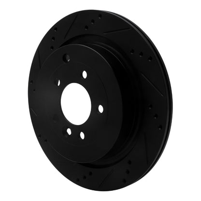 R1 Concepts R1 05-16 Land Rover Discovery (Latin America) Rear Left Drilled & Slotted Black Brake Rotor