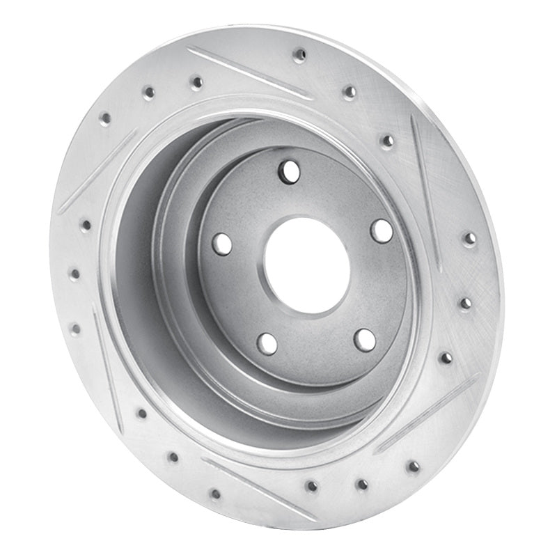 R1 Concepts R1 92-97 Subaru SVX Rear Left Drilled & Slotted Silver Brake Rotor