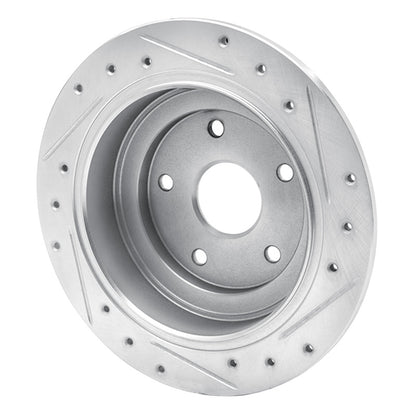 R1 Concepts R1 92-97 Subaru SVX Rear Left Drilled & Slotted Silver Brake Rotor