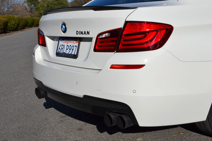Dinan 11-16 BMW 550i (F10) Free Flow Axleback Exhaust System - Black Tips