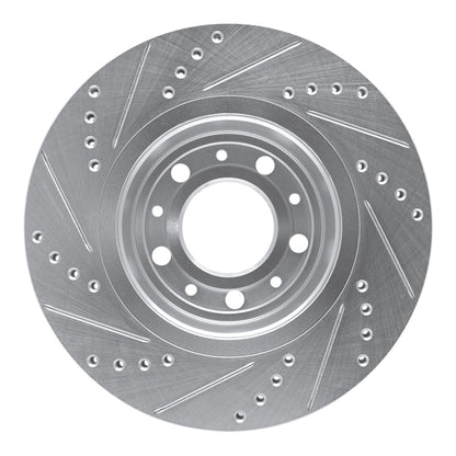 R1 Concepts R1 82-92 Volvo 780 Front Right Drilled & Slotted Silver Brake Rotor
