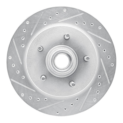 R1 Concepts R1 97-00 Ford Expedition Front Left Drilled & Slotted Silver Brake Rotor