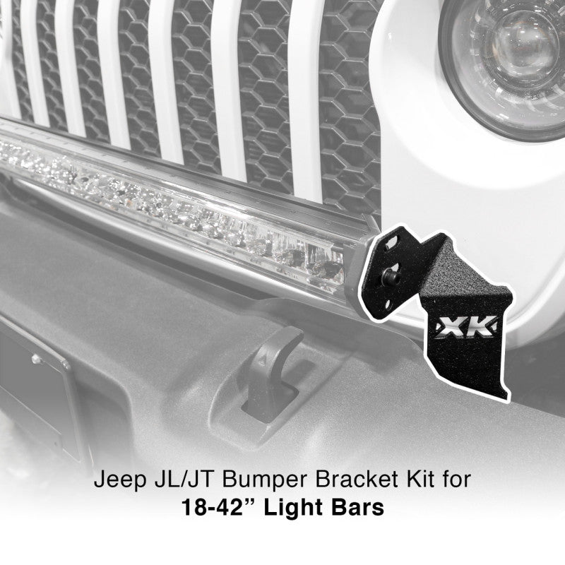 XKGLOW XK Glow Jeep JL JT Front Bumper Light Bar Bracket Kit 20-36In