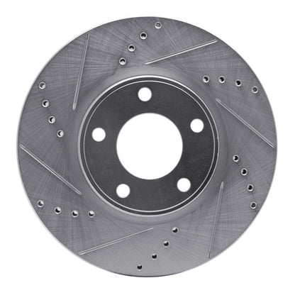 R1 Concepts R1 07-08 Ford Edge Front Left Drilled & Slotted Silver Brake Rotor