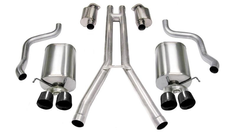 CORSA Performance Corsa 2004-2008 Cadillac XLR 4.6L 25in Cat-Back Dual Rear w Twin 35in Black Pro-Series Tips