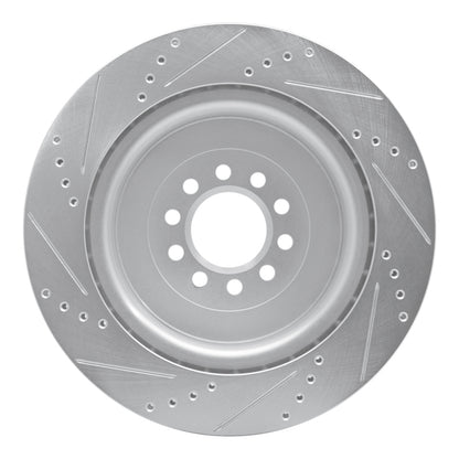 R1 Concepts R1 03-05 Jaguar XJR Front Right Drilled & Slotted Silver Brake Rotor