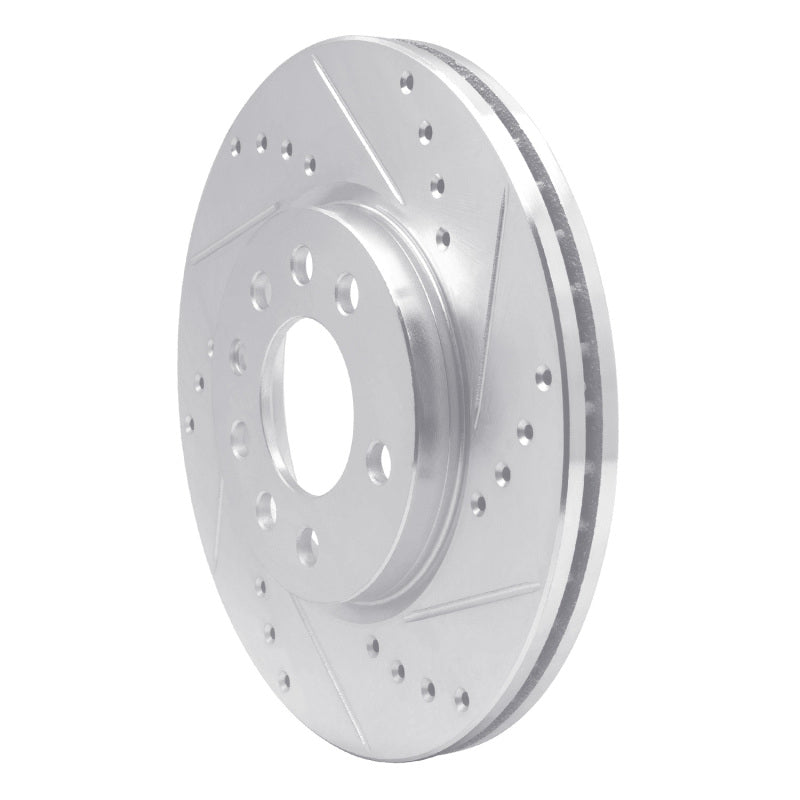 R1 Concepts R1 94-96 Saab 900 Front Right Drilled & Slotted Silver Brake Rotor