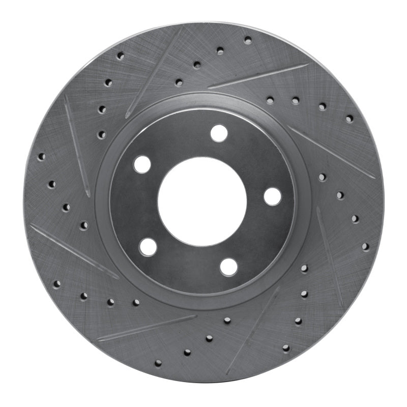 R1 Concepts R1 04-15 Mazda 3 Front Left Drilled & Slotted Silver Brake Rotor