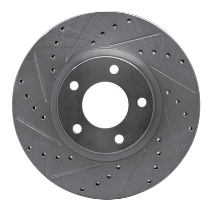 R1 Concepts R1 04-15 Mazda 3 Front Left Drilled & Slotted Silver Brake Rotor