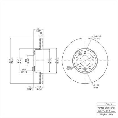 DFC 98-02 Ford Crown Victoria Front GeoSPEC Coated Rotor