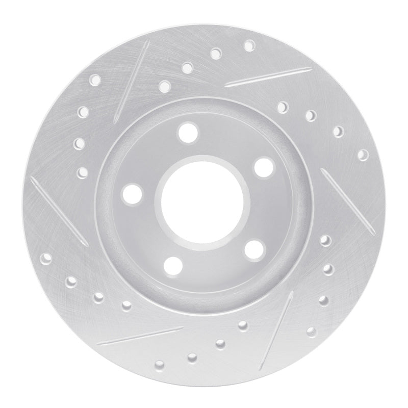 R1 Concepts R1 82-84 Buick SKYHAWK Front Right Drilled & Slotted Silver Brake Rotor