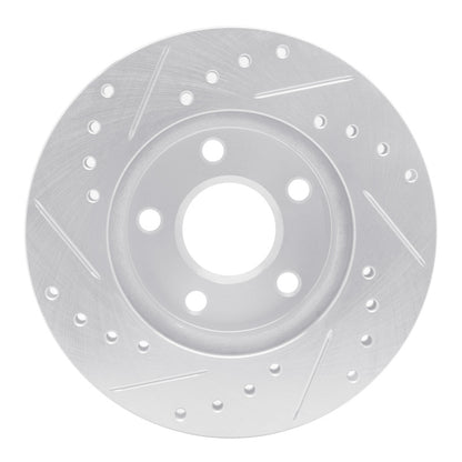 R1 Concepts R1 82-84 Buick SKYHAWK Front Right Drilled & Slotted Silver Brake Rotor