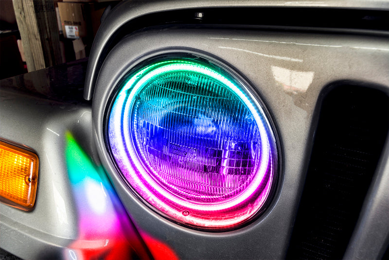 ORACLE Lighting Oracle Jeep Wrangler TJ 97-06 LED Waterproof Halo Kit - ColorSHIFT w/ Simple Controller