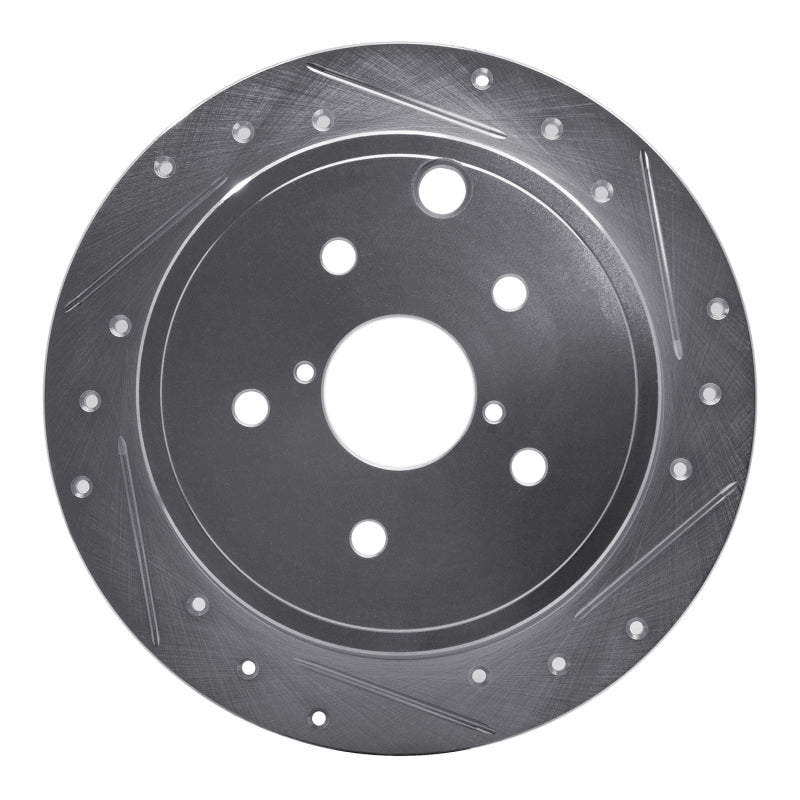 R1 Concepts R1 2015-2021 Subaru WRX Rear Right Drilled & Slotted Silver Brake Rotor