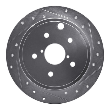 R1 Concepts R1 2015-2021 Subaru WRX Rear Right Drilled & Slotted Silver Brake Rotor