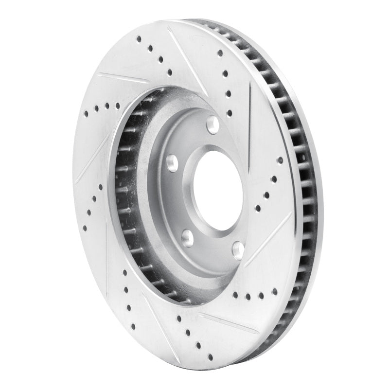 R1 Concepts R1 97-05 Buick Park Avenue Front Left Drilled & Slotted Silver Brake Rotor