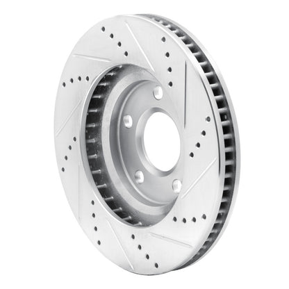 R1 Concepts R1 97-05 Buick Park Avenue Front Left Drilled & Slotted Silver Brake Rotor