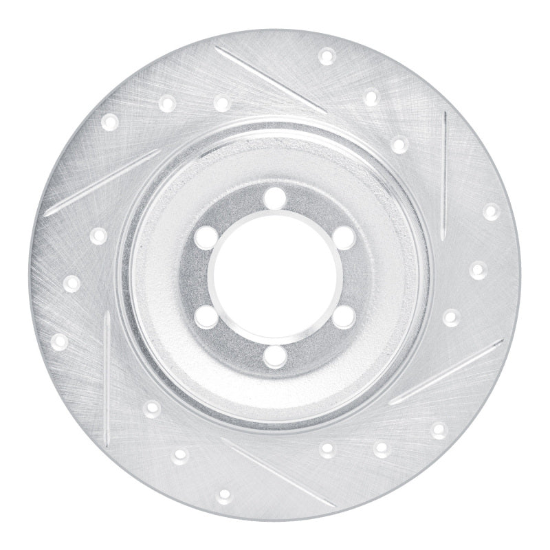 R1 Concepts R1 75-79 Alfa Romeo ALFETTA Rear Right Drilled & Slotted Silver Brake Rotor