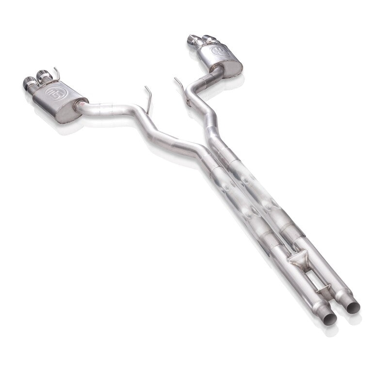 Stainless Works 2018+ Ford Mustang GT 3in Legend Series Catback H-Pipe w/Active Valves & Quad Tips