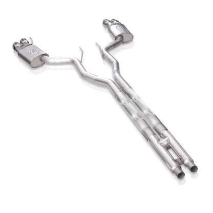 Stainless Works 2018+ Ford Mustang GT 3in Legend Series Catback H-Pipe w/Active Valves & Quad Tips