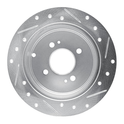 R1 Concepts R1 06-12 Dodge Attitude (Mexico) Rear Left Drilled & Slotted Silver Brake Rotor