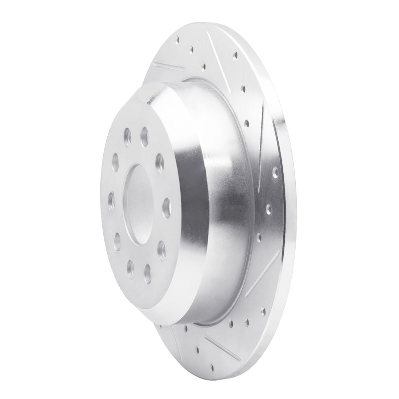 R1 Concepts R1 18-25 Jeep Wrangler Rear Right Drilled & Slotted Silver Brake Rotor