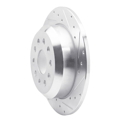 R1 Concepts R1 18-25 Jeep Wrangler Rear Right Drilled & Slotted Silver Brake Rotor