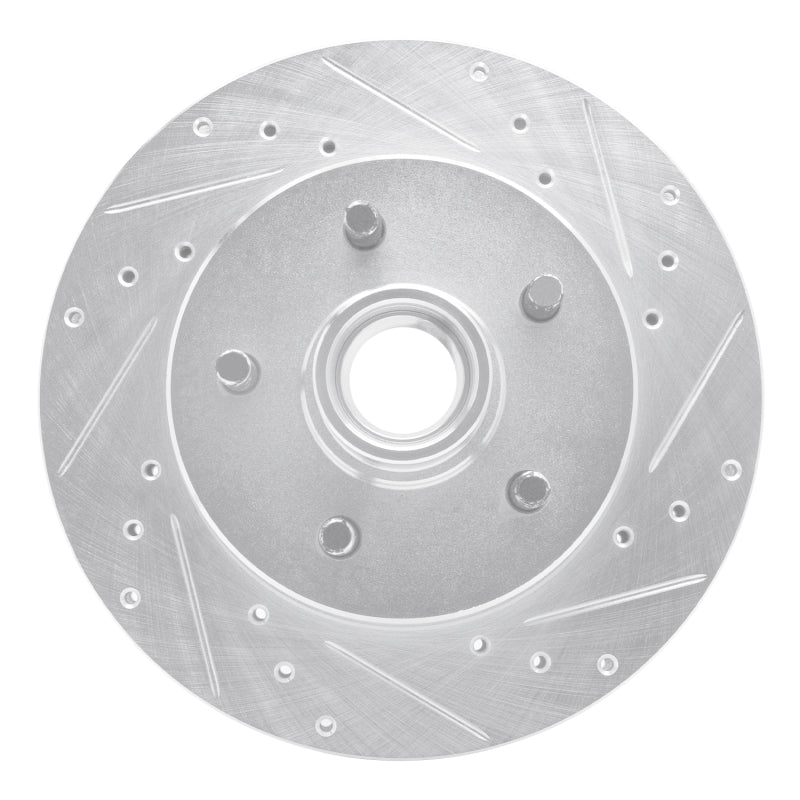 R1 Concepts R1 1988-1994 Chevrolet C1500 Front Right Drilled & Slotted Silver Brake Rotor