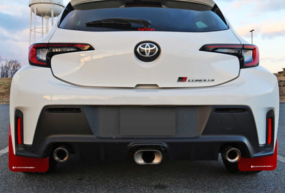 Rally Armor 23-26 Toyota GR Corolla Red UR Mud Flap w/Black Logo