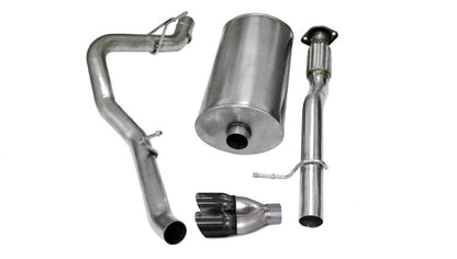 CORSA Performance Corsa 2007-2009 Chevrolet Avalanche 6.0L V8 3in Cat-Back Single Side w Twin 4in Black Pro-SeriesTips