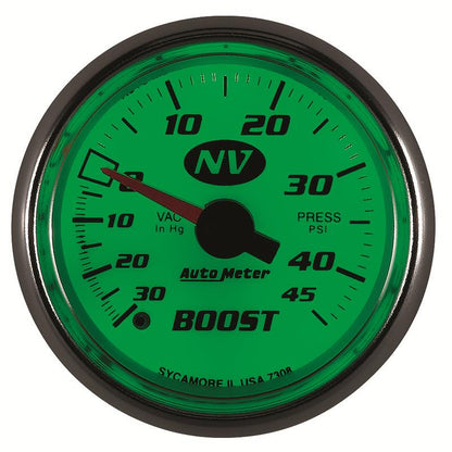 Autometer 52mm Mechanical 30 In Hg-Vac/45 PSI Vacuum / Boost Gauge