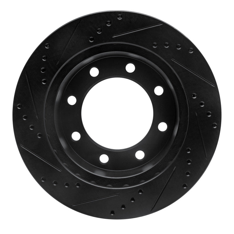R1 Concepts R1 99-05 Ford F-250 4WD (Super Duty) Front Right Drilled & Slotted Black Brake Rotor
