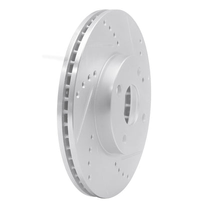 R1 Concepts R1 16-25 Mazda 2 (Mexico) Front Right Drilled & Slotted Silver Brake Rotor